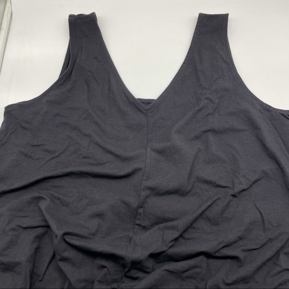 M AnyBody Loungewear Cozy Knit Wide Leg Jumpsuit Black MEDIUM PETITE Back Tie - Picture 3 of 13